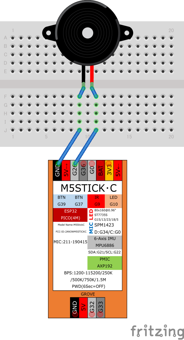 M5StickC(ESP32)による「ELEGOO Arduino用UNO R3スターターキット」を利用したArduino入門 その5 ブザー |  Lang-ship